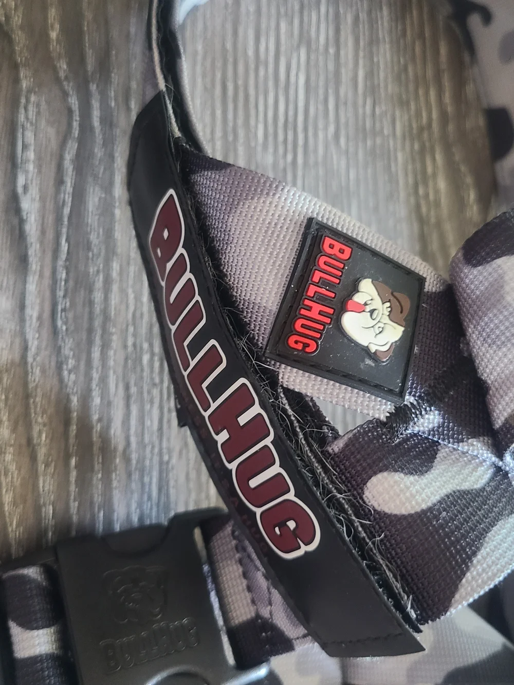 Gray Camo Dog Harness - Adjustable Reflective Chest Strap